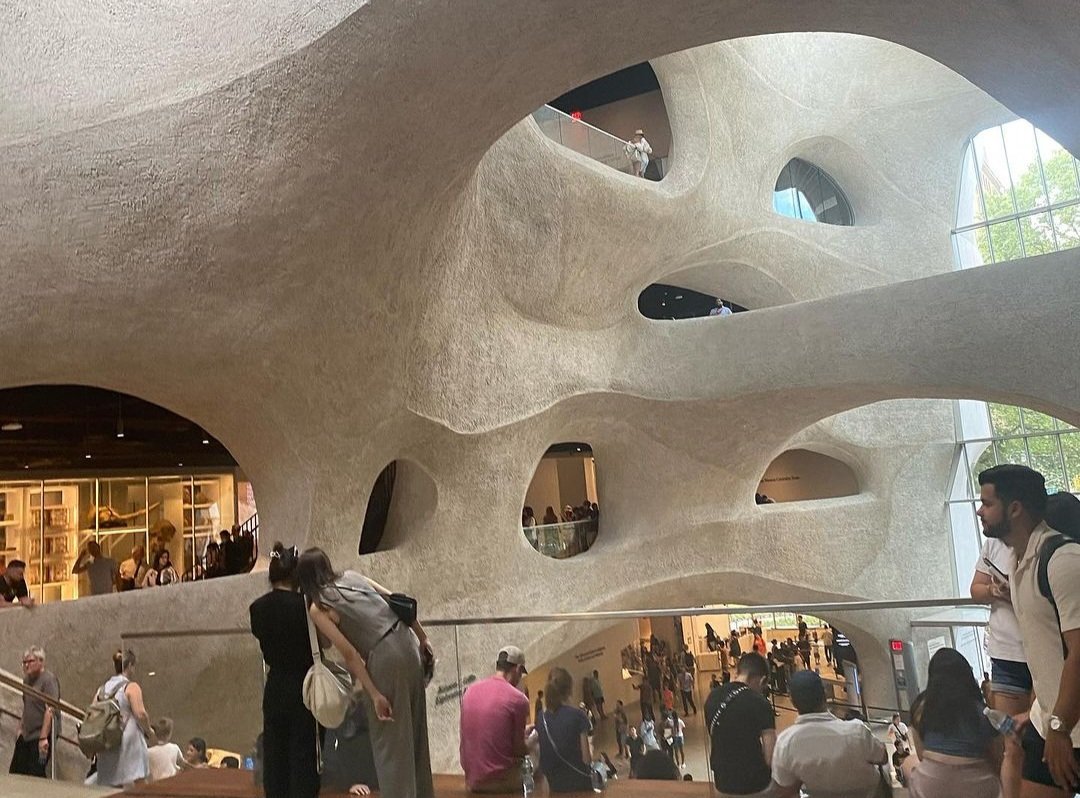 NYU_UDAS's tweet photo. Hello UDAS 👋 
If you are looking for a reason to get outside and enjoy the lovely weather while in NYC area check out @AMNH The new atrium designed by Chicago-based firm studio gang opened to the public on May 4th 2023 and is well worth visiting. 📸 Yerlin Tifa. https://t.co/v24nP6rMTe