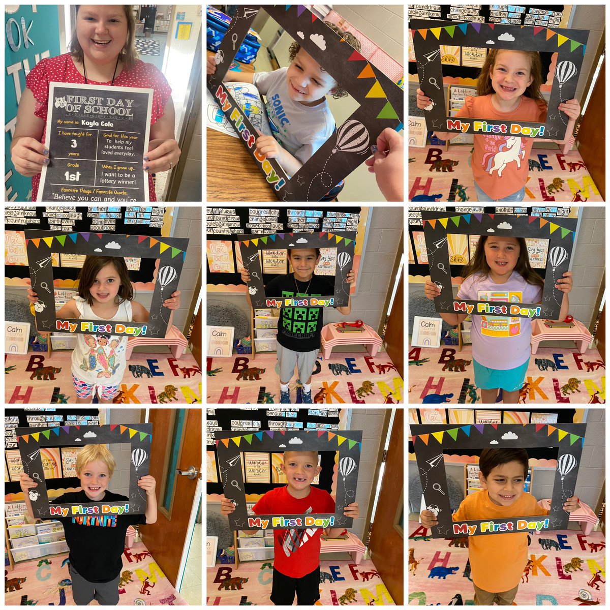 MrsKaylas1st's tweet photo. First day pictures! We had a great day of learning and getting to know our classmates! ❤️ https://t.co/HFRBUaS4n6