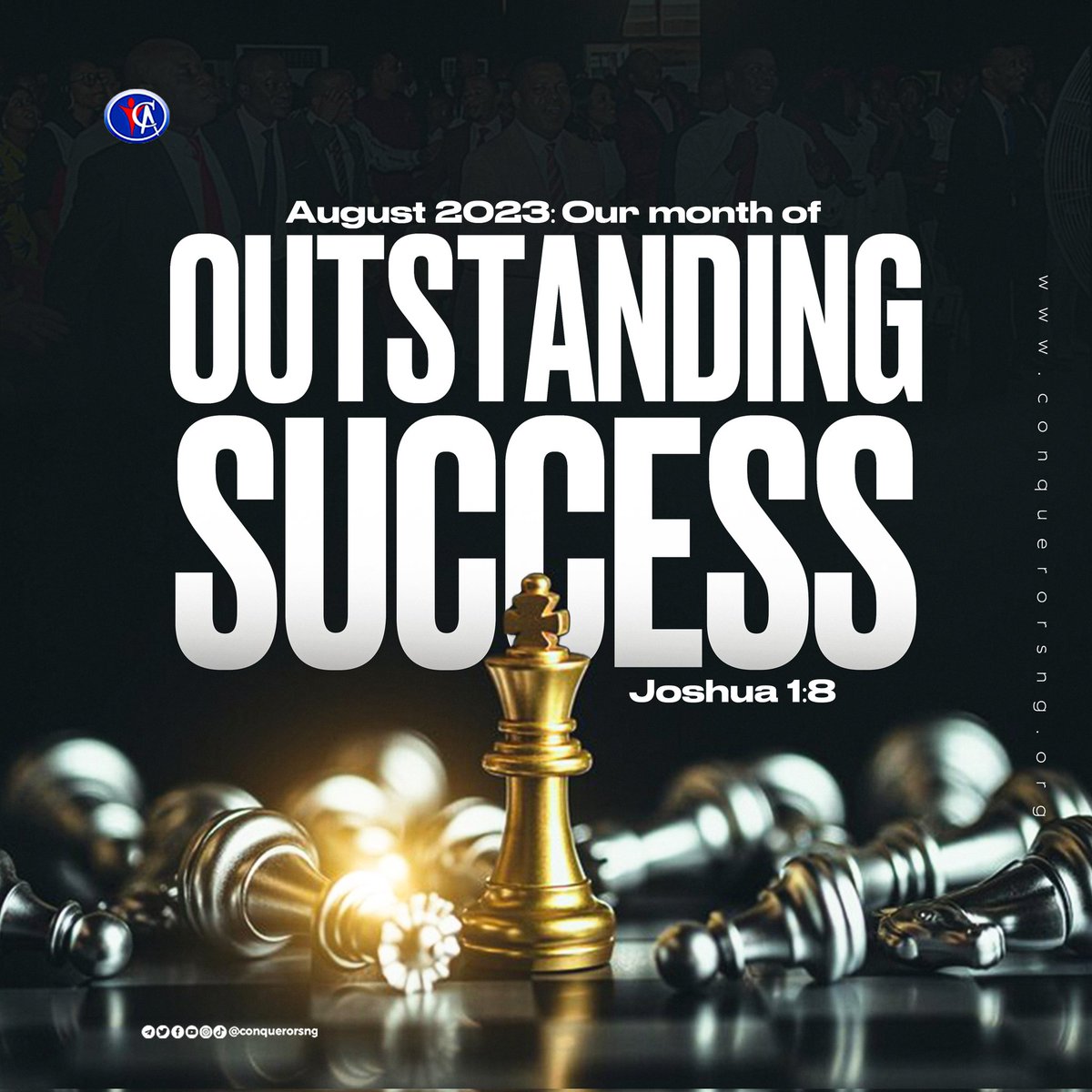 Conquerorsng's tweet photo. Conquerors World wide welcome to August, our month of Outstanding Success. Joshua 1:8

May this declaration find full expression in your life in Jesus Name. Amen

#conquerorsng https://t.co/b9sdaIhHfS