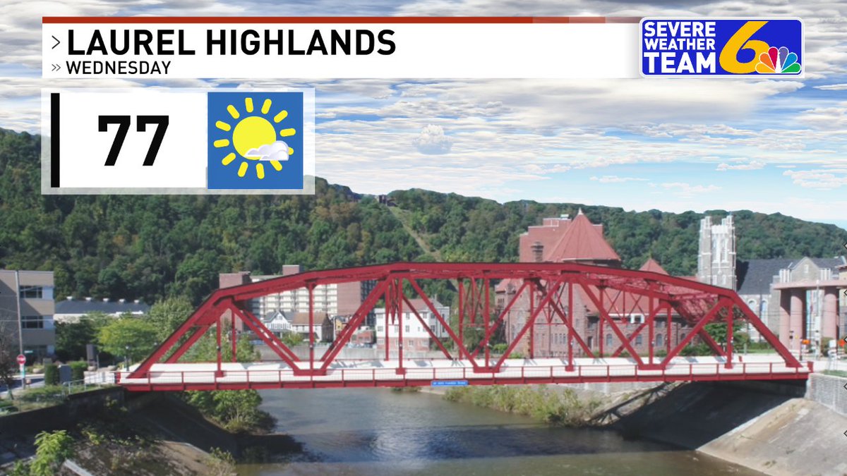 Here's tomorrow's forecast for the Laurel Highlands. More weather ----> wjactv.com/weather
