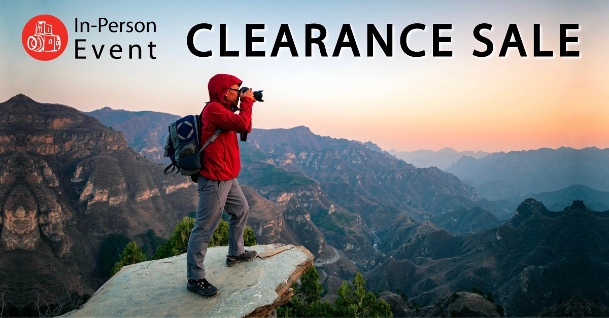 Our warehouse is OVERFLOWING, so we are having a 3-Day Clearance Sale! Join us on Aug. 24-26 for exclusive deals! There will be gift vouchers, door prizes, supplier demos, evening seminars & more! Join our early mailing list for more info! → thecamerastore.com/blogs/blog/the…