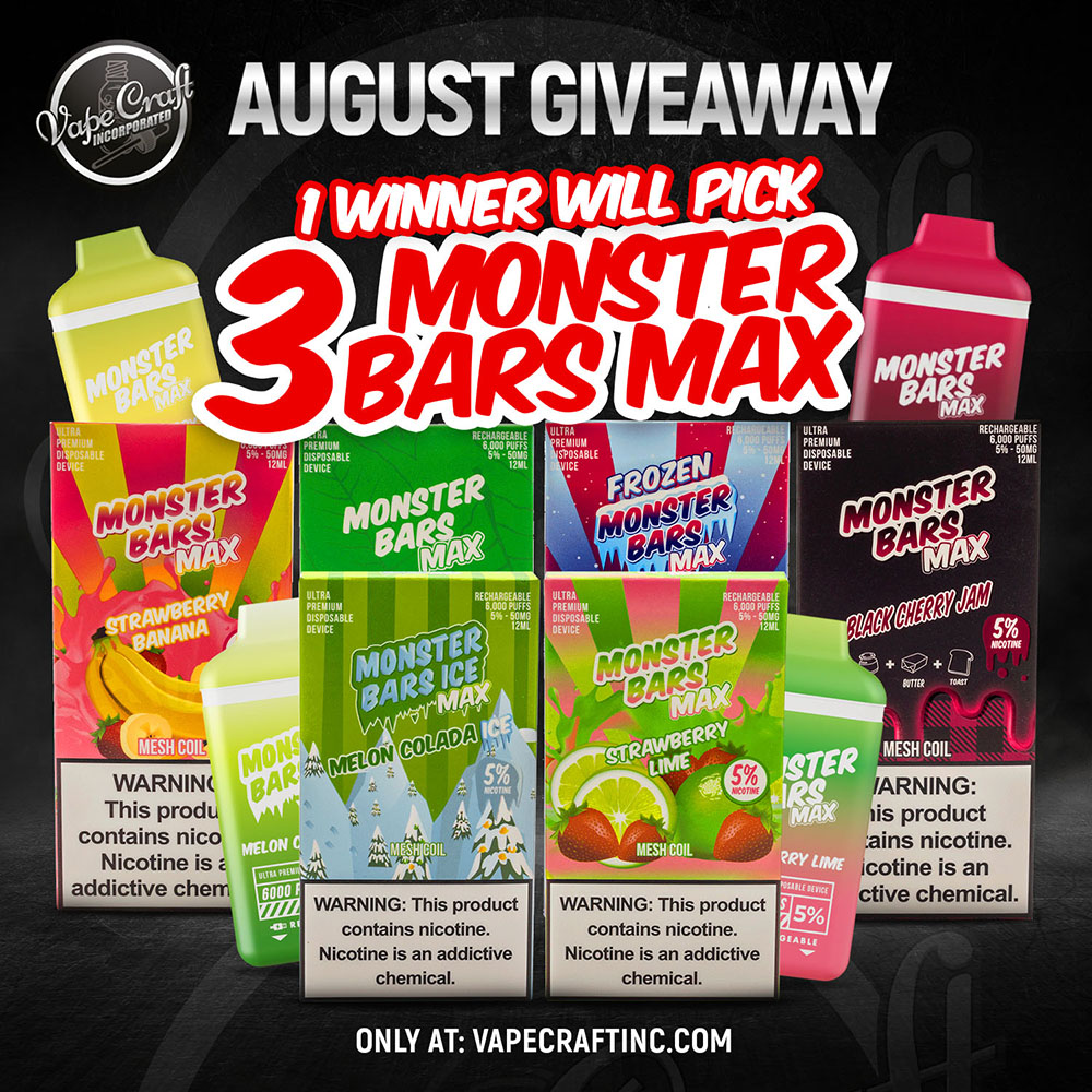 Happy August! Check out our new giveaway featuring Monster Bars Max! Enter via the link below:
bit.ly/37yQgJn