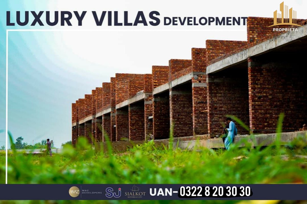 Construction work on luxury villa's is almost completed.
📲 03228203030
🏢 Site Office: Wazirabad road Sialkot Motorway City.
#MAZDevelopers
#aik_plot_to_banta_hai
#mazdevelopers
#SJ #Surbanajurong
#sialkotmotorwaycity 
#SMC
#realestate 
#luxurylifestyle 
#Sialkot
#realestate