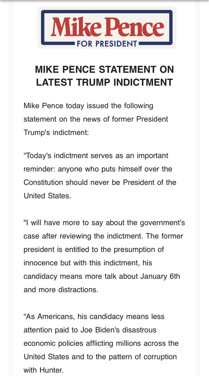 BrianKarem's tweet photo. NOW: Former VP Mike Pence officially breaks with Trump and accuses him of putting himself ahead of the Constitution https://t.co/LBevyVDdXy
