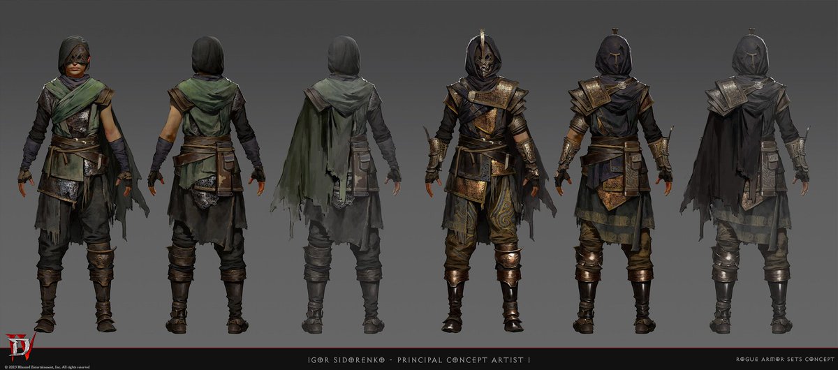 conceptmyheart's tweet photo. Diablo IV Rogue Concepts https://t.co/P112ErZdHH