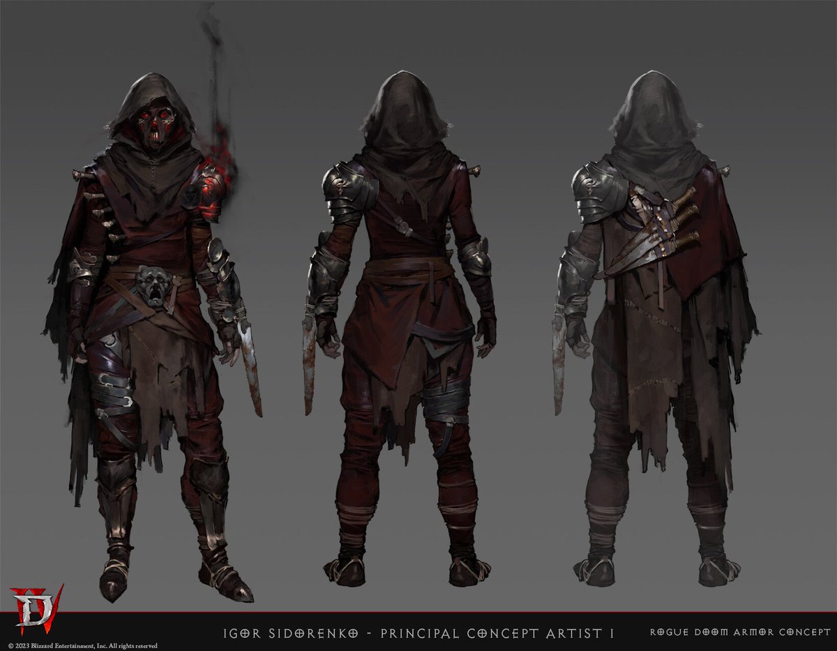 conceptmyheart's tweet photo. Diablo IV Rogue Concepts https://t.co/P112ErZdHH