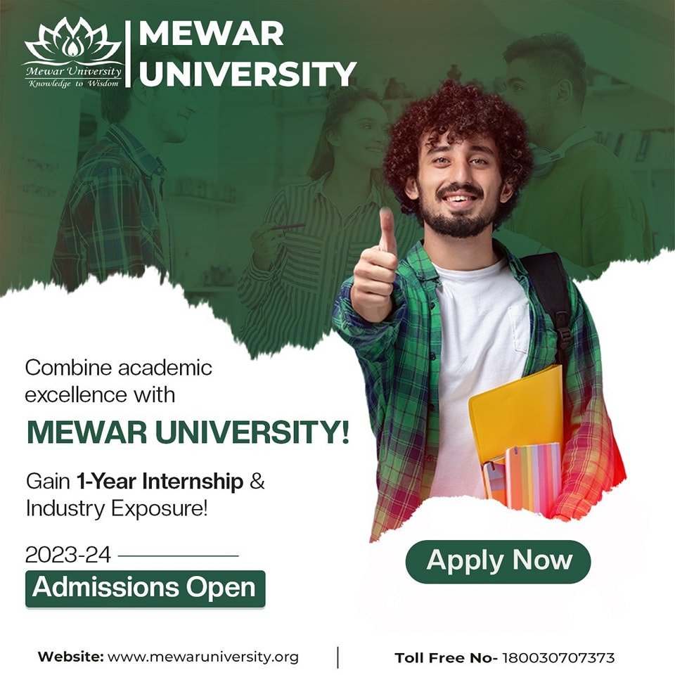 Mewar University is now accepting admissions for the 2023-2024 academic year!

Apply now!

#MewarUniversity #Admissions2023 #ApplyNow #admissions2023 #admissionsinrajasthan #universityadmissions #highereducation #collegelife #studentlife