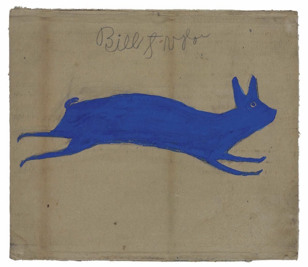 Hope you remembered to rabbit rabbit. 

Bill Traylor
'rabbit running'
1939 - 1942
tempera on corrugated card