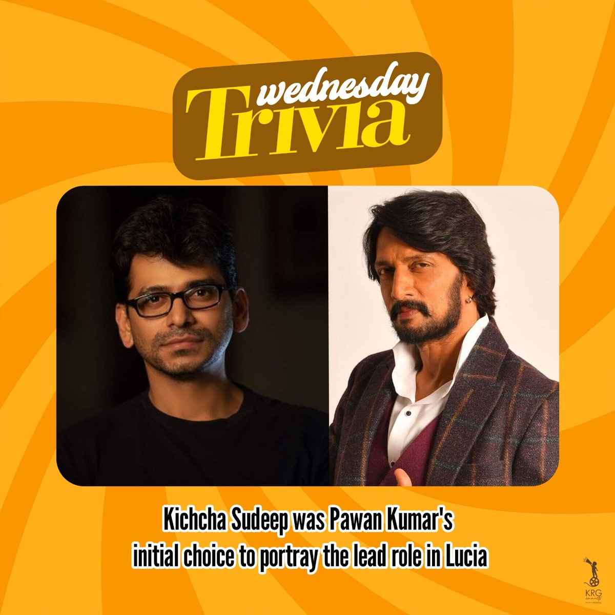 KRG_Connects's tweet image. Our weekly wednesday Trivia is here!

@KicchaSudeep #PawanKumar #Lucia

#WednesdayTrivia
