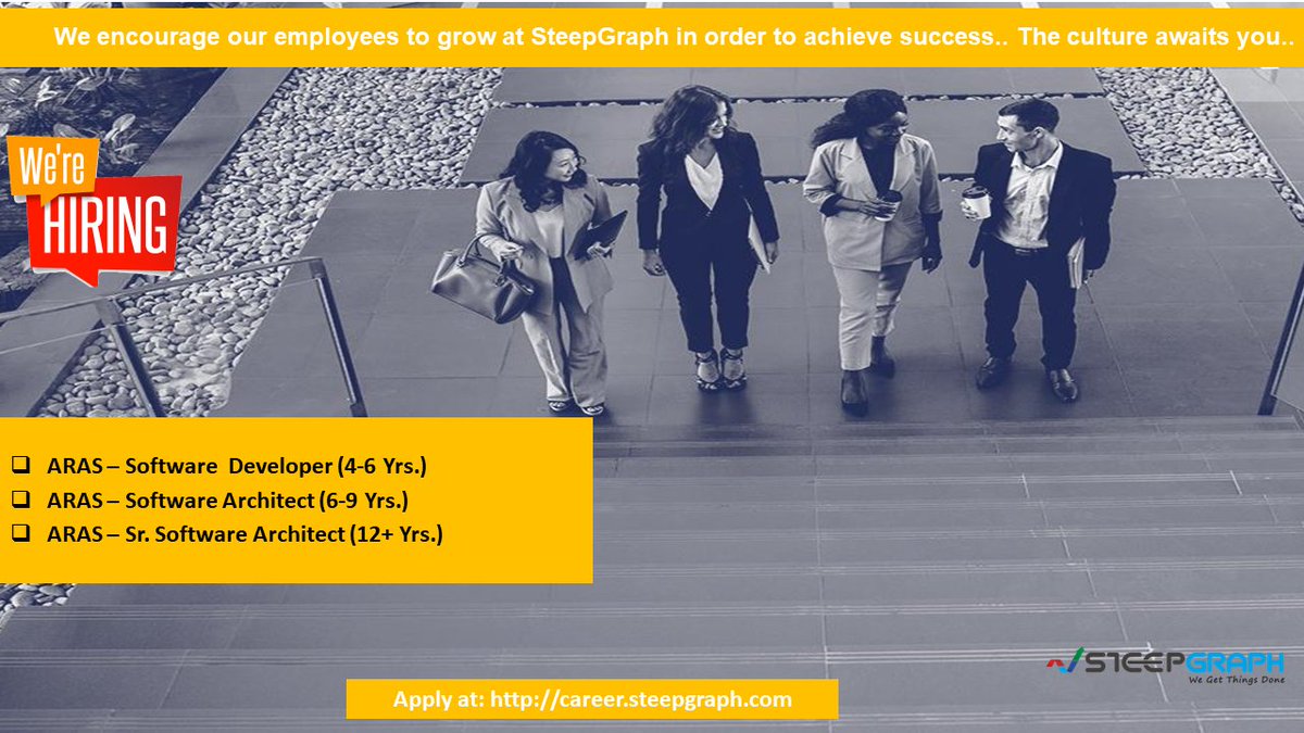 steepgraph's tweet image. #hiringnow
#SteepGraph is hiring #aras Software Architect, Senior Developer.
Apply here :
- bit.ly/41lnIdE
- bit.ly/41Fr4rz
- bit.ly/43LNUzK

To learn more 
visit 𝐡𝐭𝐭𝐩://𝐜𝐚𝐫𝐞𝐞𝐫.𝐬𝐭𝐞𝐞𝐩𝐠𝐫𝐚𝐩𝐡.𝐜𝐨𝐦.