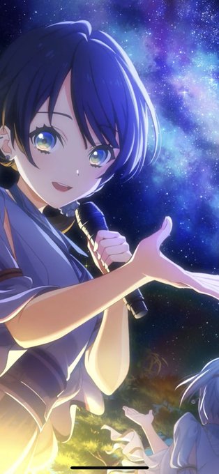 「blue hair night sky」 illustration images(Latest)｜5pages