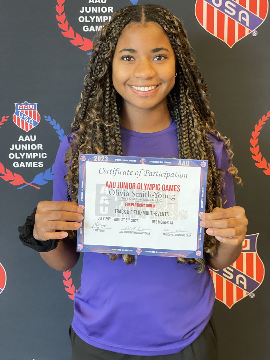 2023 Junior Olympics ✅
I had a great time competing with athletes all across the nation. 
I want to thank my family and training group (Amaxspeedtraining) for all their support.
Can’t wait for indoor!!