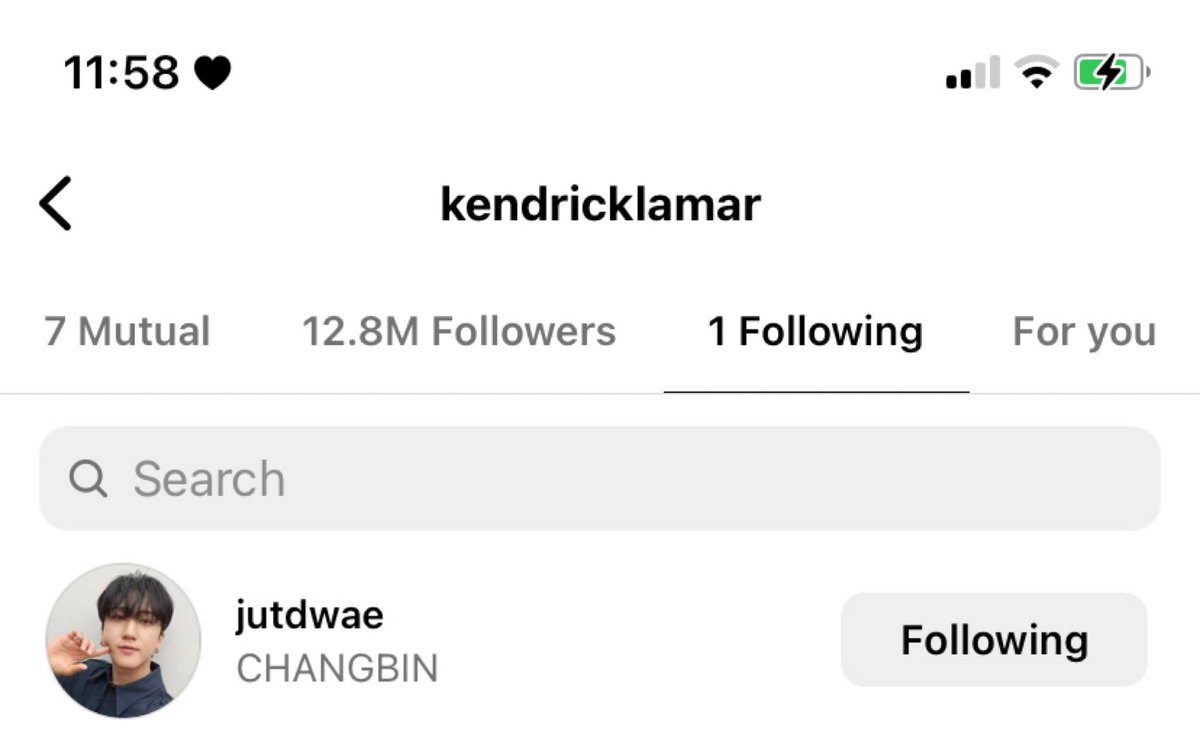 seoIacat's tweet photo. NO FUCKING WAY KENDRICK LAMAR FOLLOWED CHANGBIN https://t.co/3LLKVuVCvr