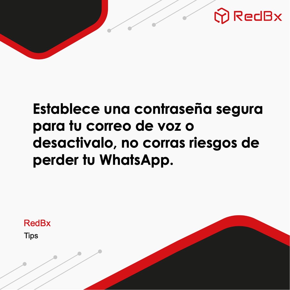 RedBxOficial's tweet photo. No corras riesgos. #RedBxTips #WhatsApp #Tech https://t.co/fPdKnNLFlp