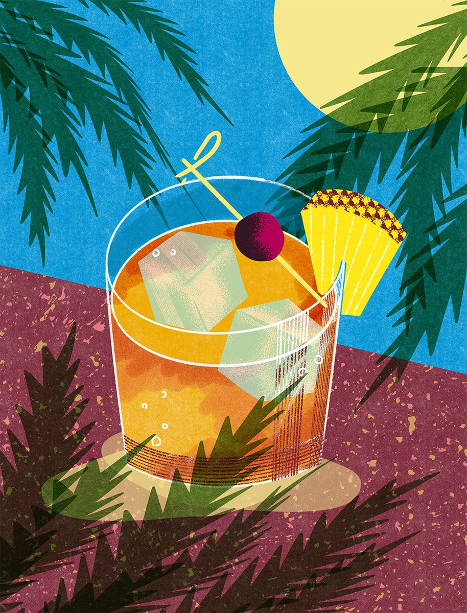 YokoBaumberger's tweet photo. Tonight's cocktail : Bermuda Rum Swizzle🍊🍍✨
Cheers to endless summer nights and bottomless drinks! #foodillustrator #cocktailillustration #rum #rumswizzle #bermudarum #summervibes #endlesssummer #editorialillustration #drink #tikidrinks #beverage #cocktails #cocktail #summer https://t.co/HW9leR1vwC