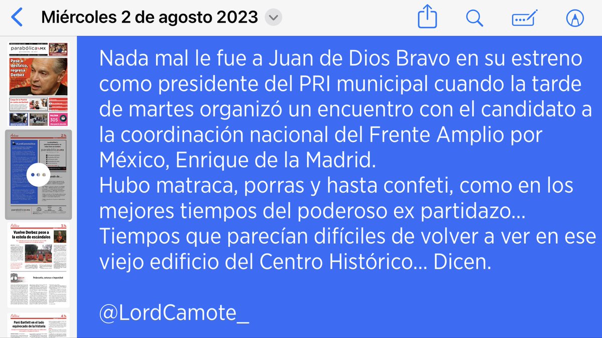 Juandediosbravo's tweet photo. Agradezco sus comentarios a #LordCamoteDice de Parabólica. MX. Hoy tuvimos un gran evento con @edelamadrid en el #PRIMPAL @NestorCamarillo @DelfinaPozosV @EstefanChidiac @ROCIOTOXQUI10 @SoyBlancaAlcala @silvia_tanus @LordCamote_ https://t.co/ssEQn1XQb8