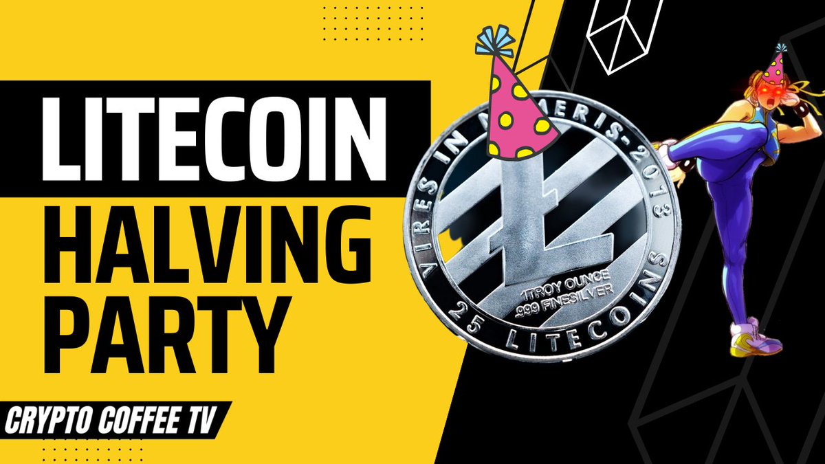 CryptoCoffeeTV's tweet photo. LITECOIN HALVING PARTY! - Crypto Coffee TV LIVE 
Wednesday August 2nd at 9AM EST.
https://t.co/LoOGXUDZw8
#Litecoin #LTC #LITECOINHALVING #CryptoTwitter #dirtyshovelgang https://t.co/Ffq74UU1Xq