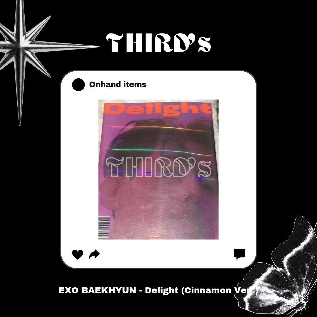 third_bns's tweet photo. WTS/LFB
•ﾟ✧ EXO BAEKHYUN - DELIGHT (CINNAMON VER.) •ﾟ✧
*⁠･⁠゜ﾟ⁠(⁠^⁠O⁠^⁠)⁠↝ Inclusions: PB+CD

₱99 only
+ LSF

➱ PAYO or 3 days reservation
➱ MOP: GCASH
#third_vend

Note: Read the T&amp;C's before purchasing your order/s く⁠コ⁠:⁠彡 https://t.co/5S3m5wi5UB