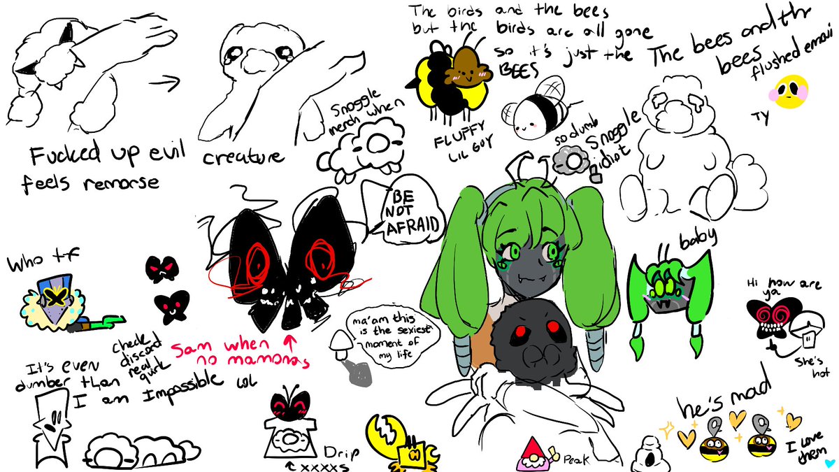MyceliumVan's tweet image. Here’s some drawings I made with @Avului happy girlfriend day loser I hope you trip on a pebble and fall flat on your face just like I fell for you