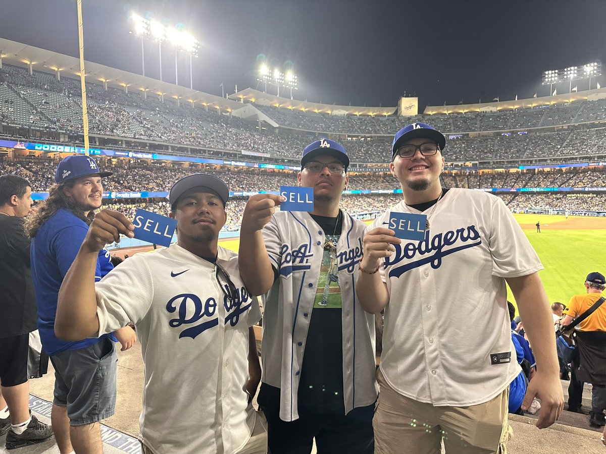 gameday_gamer's tweet photo. Thank you #Dodgers fans for helping us out in the RF Pavilion chanting “Sell The Team”
#SellTheTeam #Athletics https://t.co/WjWnzkUbnK