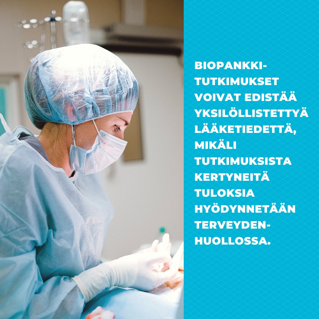 Kun tavoitteena on muuttaa terveydenhuolto ennaltaehkäiseväksi, on biopankkitutkimusten tuottama tieto tärkeä hyödyntää mahdollisimman tehokkaasti osana kliinistä päätöksentekoa sairauksien ehkäisyssä ja hoidossa.
#suomenbiopankit #biopankkitutkimus