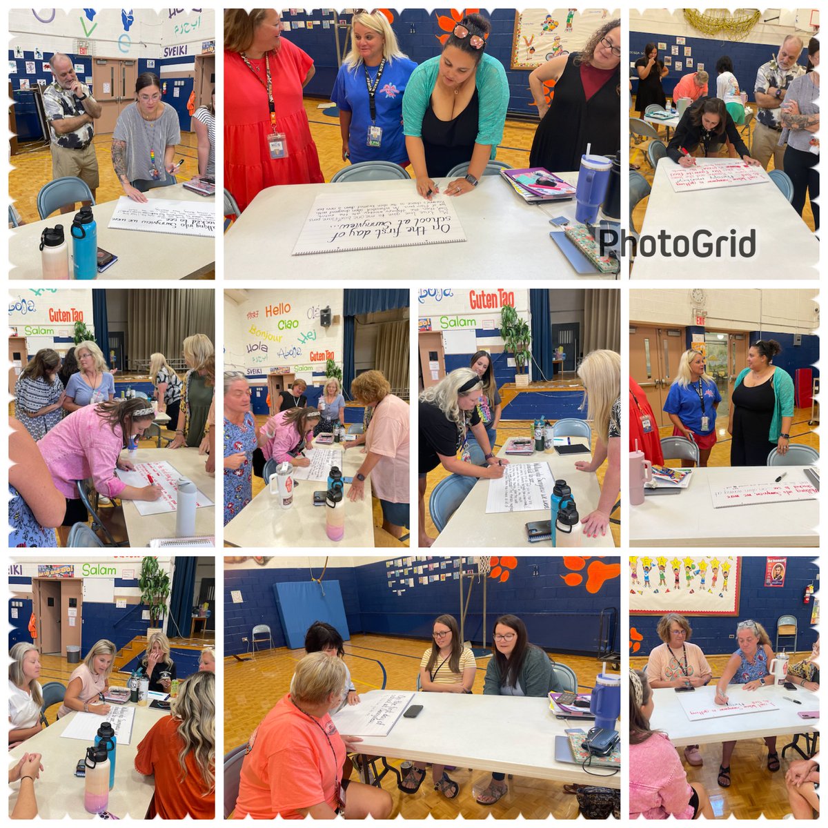 It was a great first day back. From team building activities, going over our goals for the year, and motivational  videos, the staff enjoyed being back!