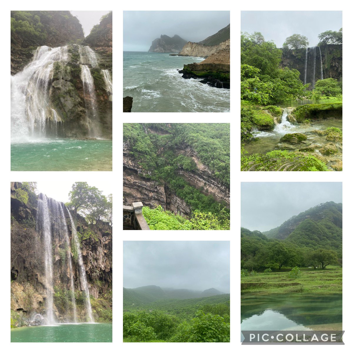 Khareef season in Salalah, Oman. When a small area of the desert turns green, temperatures drop, wind blows, rain falls, and everyone goes out to play! Worth every minute of the 14 hour drive from Dubai. What a sight! 😍