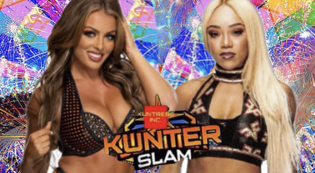 KuntressINC's tweet photo. KunterSlam☀️ card so-far!…😻
@MERCEDESM0NE (C) vs. @BigDivaFann - KWC🟥
@mellasfave (C) vs. @purelivery vs. @weekofdemongayz - KVC🟦
@MandysEyesight vs. @mellasfabulous
KunterSlam☀️ Battle Royal !
#KuntressINC #KunterSlam #matchcard https://t.co/WkprK1JekW