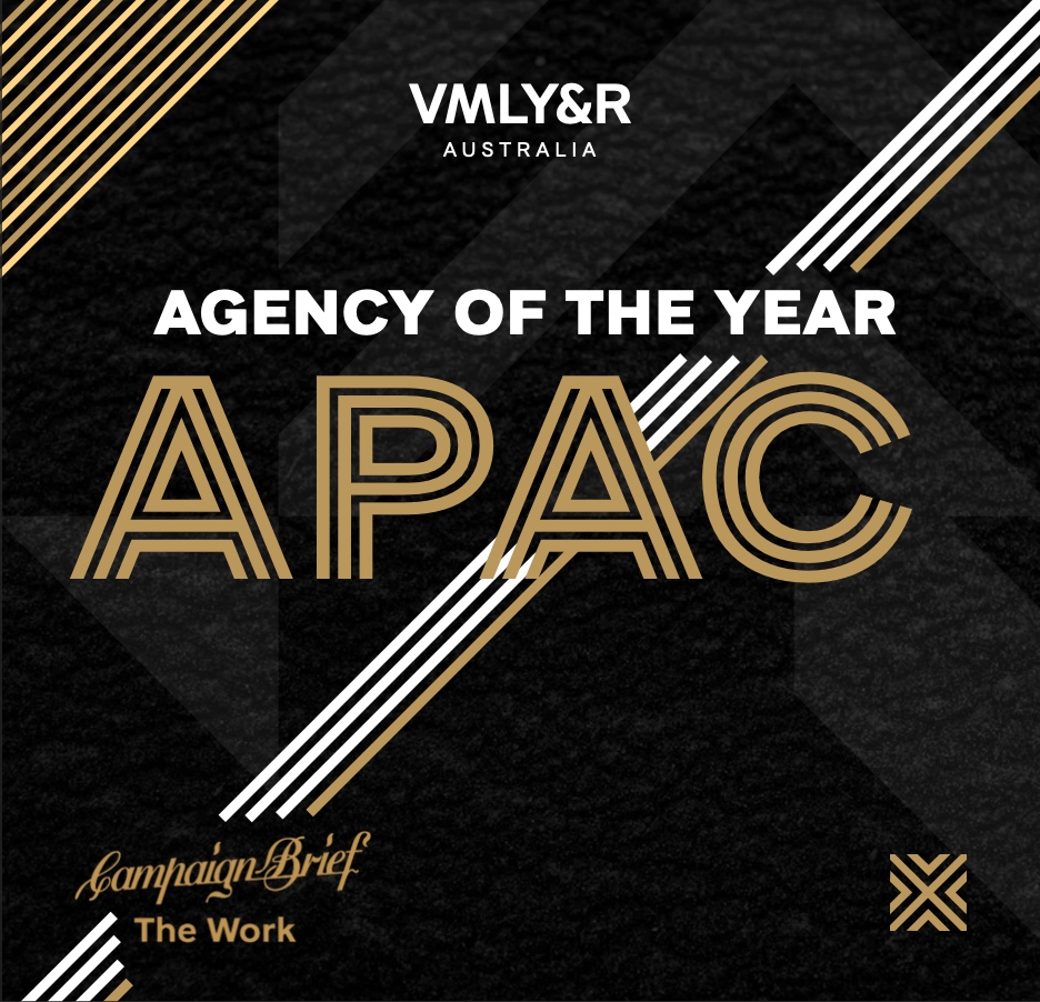 After being announced as the #1 agency in Australia earlier this week, VMLY&amp;R Australia was also named APAC Agency of the Year as part of Campaign Brief’s The Work! Congrats to each and every VMLY&amp;R-er for contributing to this EPIC first-time ever achievement. 🍾🥂#wearevmlyr