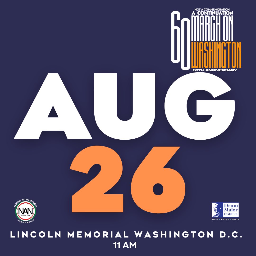 SAVE THE DATE! 🗓 We’re returning to the birthplace of our sisterhood - Washington, D.C. - for the 60th Anniversary #MarchOnWashington on Saturday, August 26, 2023. We’re marching for peace, justice, and equity – and we hope to see you there. Learn more at mow60.com