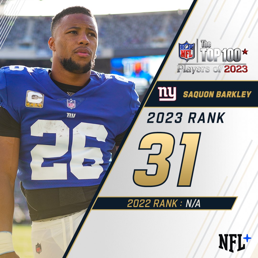 NFL's tweet photo. 31. @saquon 

#NFLTop100 https://t.co/lFZDD6ywNP