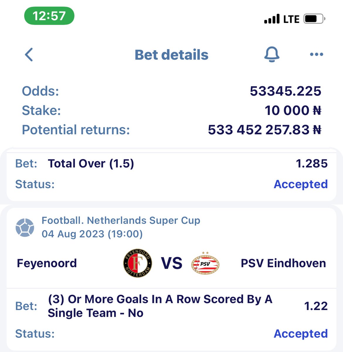 LBGeneraI's tweet photo. #N1K TO WIN #N500M

#53KK ODDS OVER 1.5 GOALS ON #PARIPESA 🤑🤑🤑

#53KK ODDS 👉 8VD15
#1KK ODDS 👉 ZAG15

Do you know that Paripesa is giving out 5,000 free bet to all existing customers from now till the end of August?
Sign up👉 https://t.co/2g8YAqPVvw

Promo Code👉 LBGAMESTIPS https://t.co/7YQ1RB4dvO