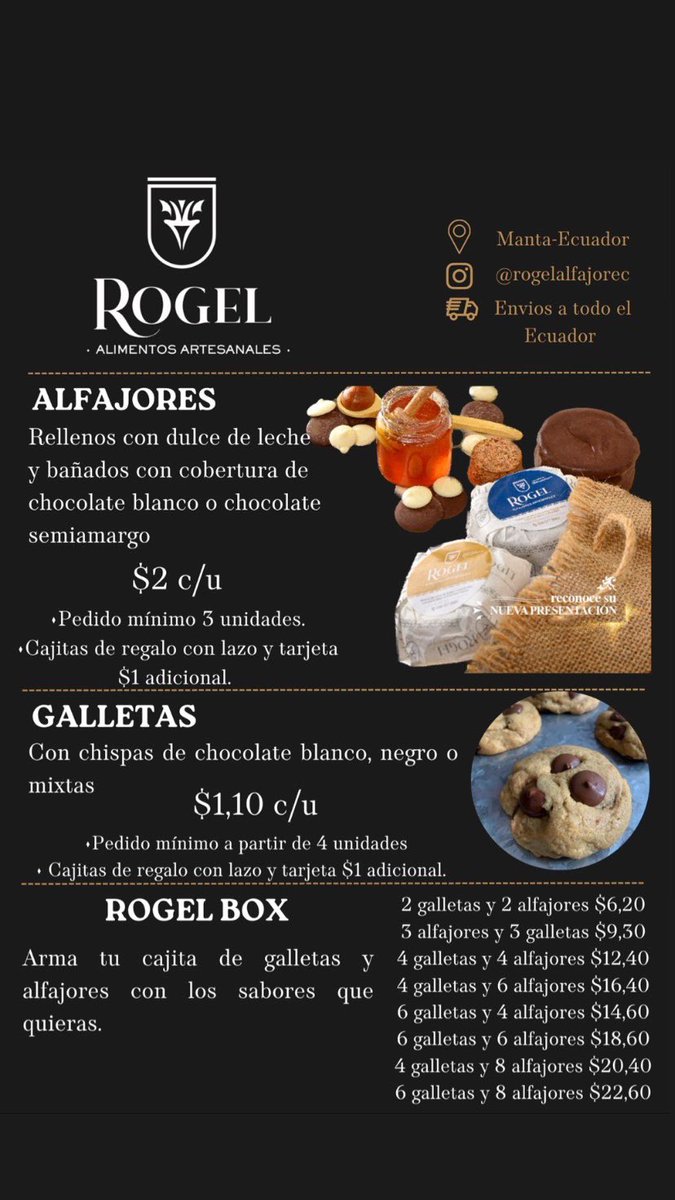 DomeDN's tweet photo. Rogel alimentos Artesanales:
Alfajores al estilo argentino y galletas! 
📍Manta
Pedidos al:  0987953134
Envíos a todo el Ecuador 🇪🇨 
Instagram: @rogelalfajorec
Rt please 🙏🏻 https://t.co/t46jPa8QW8