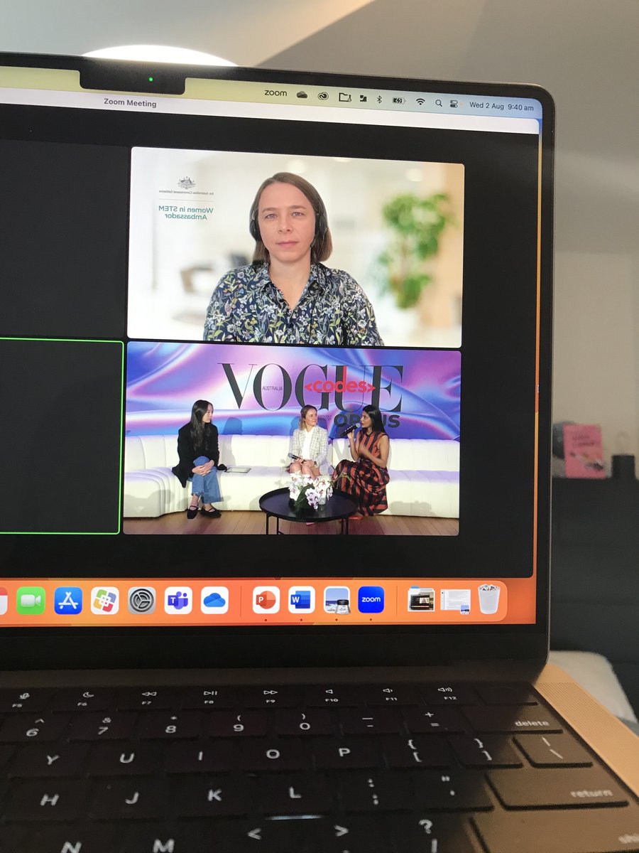WomenInSTEMAu's tweet photo. This morning the Ambassador spoke at the Vogue Codes Summit at UTS in Sydney about how contemporary creative careers are boosted by STEM skills. https://t.co/7F9BsSYpEp #VogueCodes #WomenInSTEM https://t.co/41kAO5B8DC