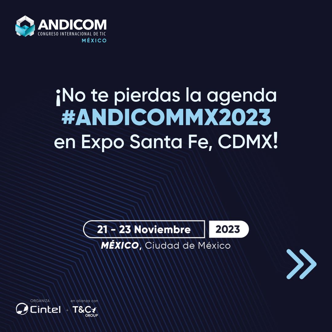 ANDICOMMx's tweet photo. Prepárate para sumergirte en un mar de conocimiento y oportunidades en #ANDICOMMX2023 Descubre las tendencias tecnológicas que están redefiniendo la economía digital
¡Esta es tu oportunidad!
Regístrate ahora https://t.co/adT5CWm9Z5 del 21 al 23 de noviembre en #ExpoSantaFe #CDMX https://t.co/EEDrWdVHeE