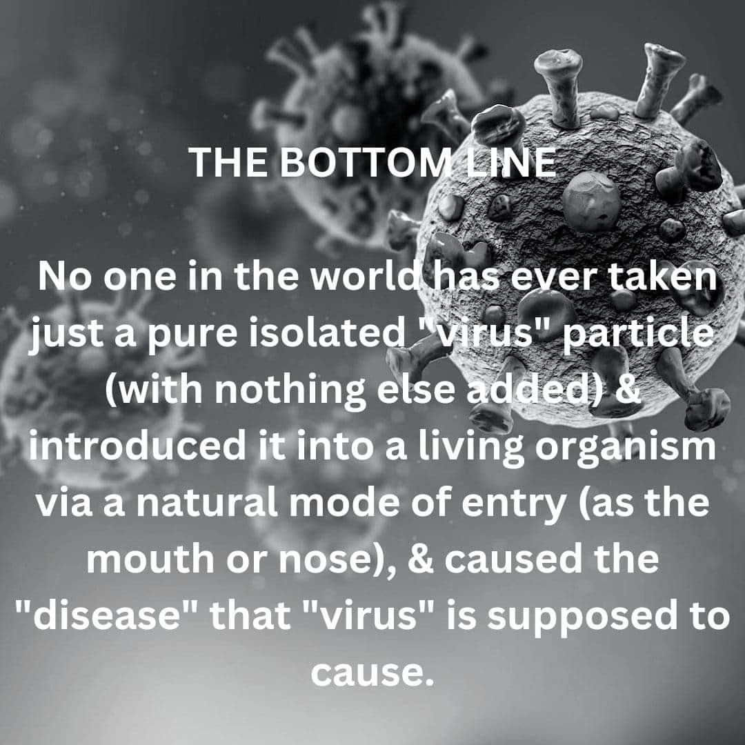 Alchemywizzard's tweet photo. Until scientists observe viruses in blood and saliva samples, I'm with the rest of the #TerrainModel community in saying that virology is a pseudo science based on indirect evidence.
The real contradiction is in Virologists' own language when they say that Viruses are just "information," yet they behave like their alive. How can a dead particle or information "invade and self replicate inside living cells???"
We're not talking about COMPUTER VIRUSES, but what's going on in the human body.