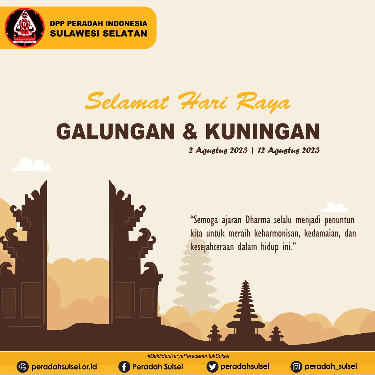 DPP Peradah SulSel tweet media