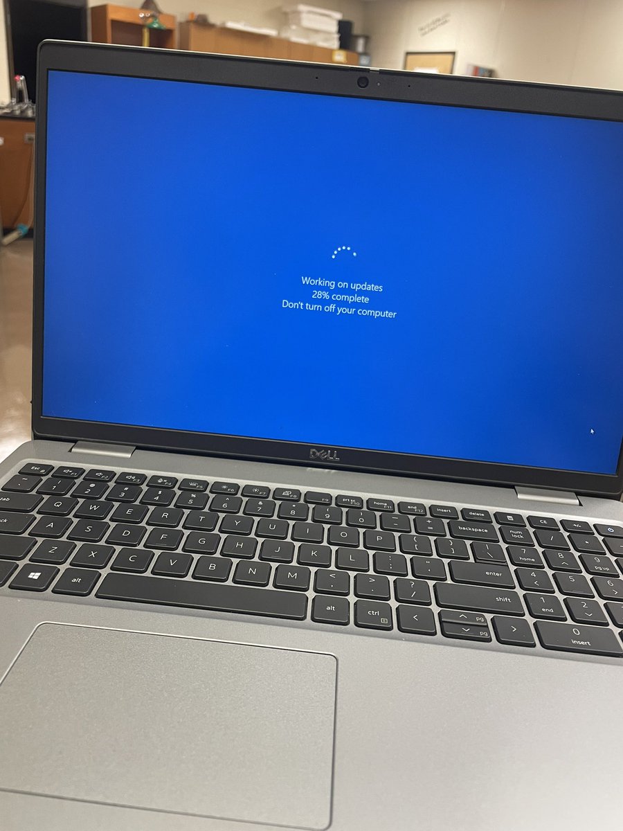 My first day as a Digital Learning Coach is complete and of course when it was time to go home, this is what my computer does.