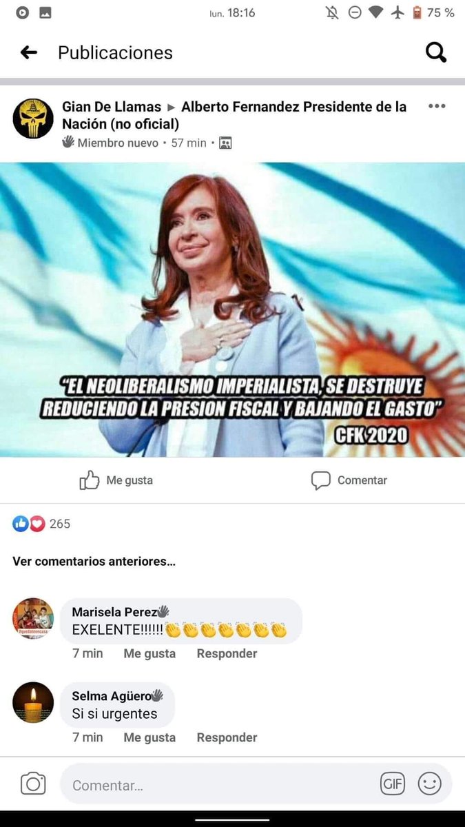 usdtermo's tweet photo. Buen día para recordar cuando un pibe se metió en grupos kirchneristas de Facebook y empezó a publicar frases totalmente contrarias a la ideología K pero les ponía un fondo de CFK y Nestor, miren los comentarios. Zombies. https://t.co/mGYbe6hCX2