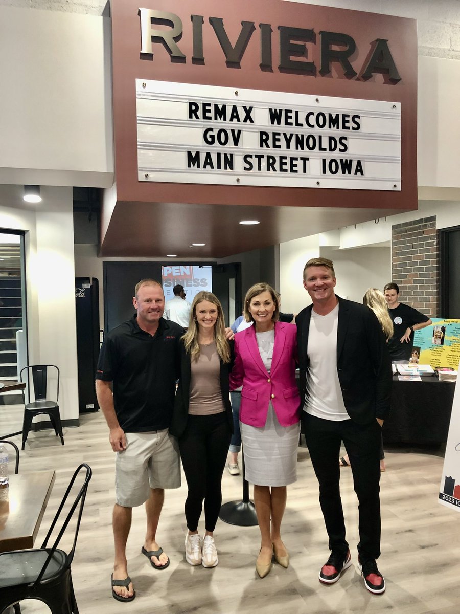 IAGovernor's tweet photo. Freedom to Flourish is more than Iowa’s new slogan - it’s a promise!

Iowa created a RECORD amount of new businesses in 2021 and 2022! By cutting taxes, reducing government bureaucracy, and supporting Mainstreet Business, every town in Iowa has the Freedom to Flourish! https://t.co/AwGTijQyjP
