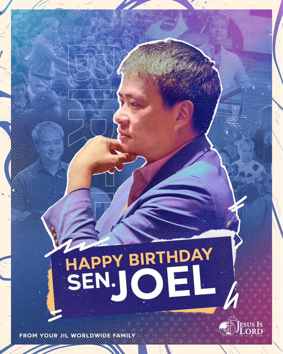 JILWorldwide's tweet photo. 🎉 Happy Birthday, Sen. Joel Villanueva! 🎉

On this special day, your JIL Worldwide family celebrates you and your unique calling in the kingdom of our Living God. 

Your compassion uplifts our afflicted. Your integrity inspires our youth. Your excellence elevates every one of us.

We’ll forever be proud to call you our very own!

May millions more be blessed by the selfless public service that you’ve demonstrated since being a congressman for CIBAC Partylist, then a cabinet secretary for TESDA, and now a two-term senator.

May the Holy Spirit lead and protect you as you take on greater challenges for the welfare of the Filipino people.

Once again, happiest birthday, Sen. Joel Villanueva! Let this new year of your life be filled with joy, peace, and an abundance of blessings!

The unceasing prayers of your JIL Worldwide family got your back, 24/7! 🎂🙏🎉

#HappyBirthdaySenJoel #JoelVillanueva #MAJOel #Tesdaman #EmpleyadoSaSenado