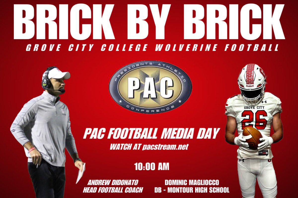 PAC Football Media Day is here! 

The events begin at 10:00 a.m.  Follow along at pacstream.net