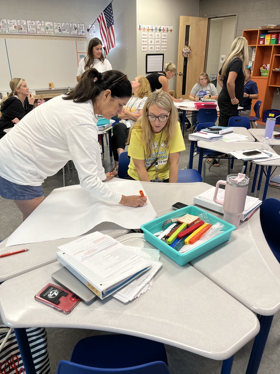 GMSDmathcoach's tweet photo. Third grade teachers exploring a math task, looking at new targets and a math task to see where third grade fits in the K - 8 math story. #collaboration #mathtalk @FHES_gmsd @FarmingtonElem @WeAreRiverdale @DogwoodES @gmsdk12 @gmsdTLA @TLAinstructsup https://t.co/orB4UddkAa