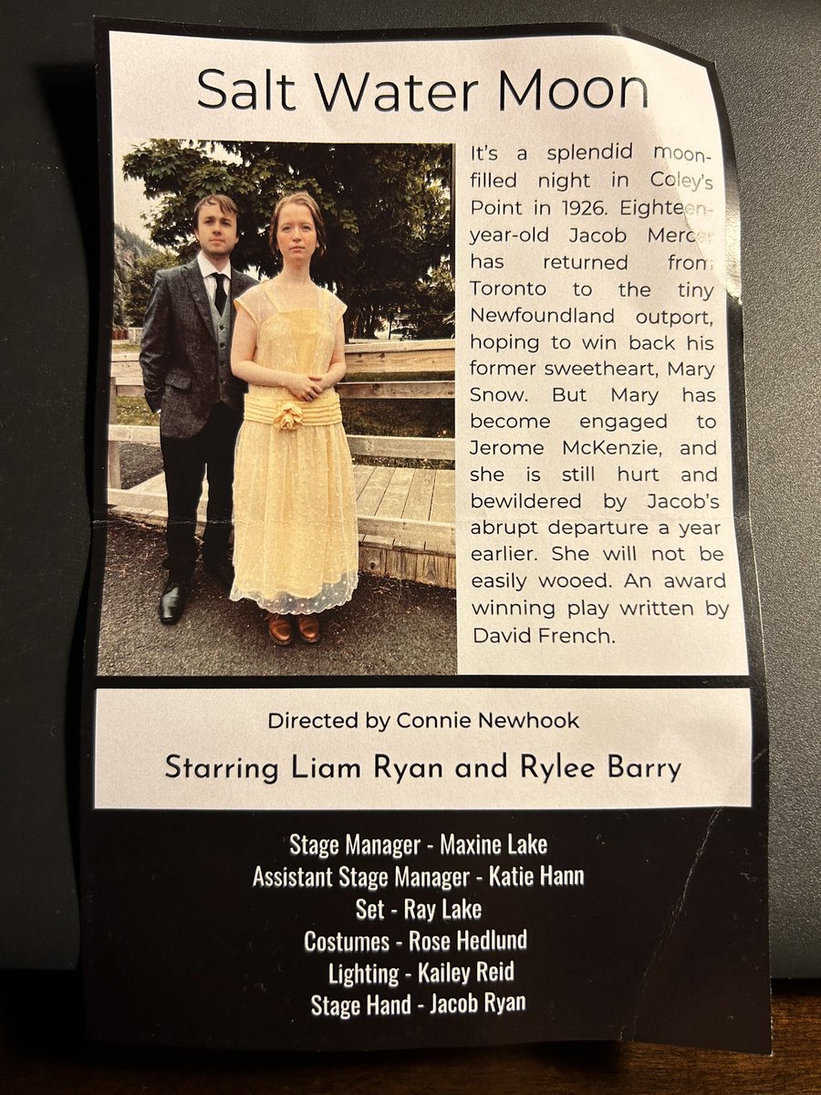 Two of Placentia’s brightest star in this beautiful rendition of Salt Water Moon tonight at the newly refurbished St. Luke’s. Bravo to Rylee and Liam!