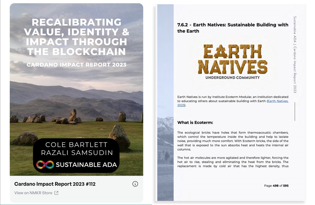 Thank you Sustainable ADA for featuring us in the first ever #CardanoImpactReport2023 

Stoked to have minted a beautiful earthly cover, and be part of an impact community showcasing #Cardano4Good to the world. 

Support and learn more here: <a href="/SustainableADA/">Sustainable ADA</a>