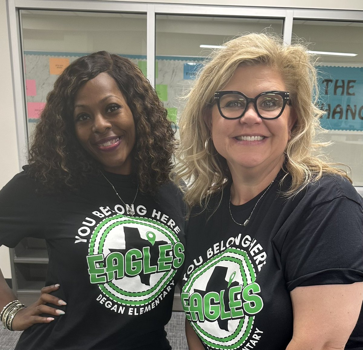 LMNCarpenter's tweet photo. Just got home from one of the best first days EVER! When we say, “You belong here,” at Degan, we mean it. I am so excited for all of the amazing things we will accomplish this year and am beyond proud to call myself an Eagle 💚🦅🙏🏻 #WeareDegan #OneLISD. https://t.co/Kh3eVUHrvL