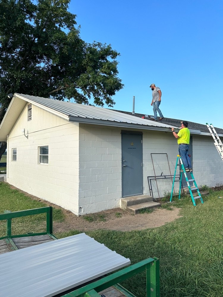 The summer storms pushed the timeline up on the baseball building roof. Mr. Powell worked hard to get it fixed before the season starts! #LivingtheLegacyFocusedontheFuture
#livelikeawarrior