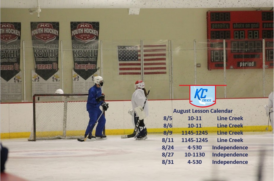 KCCrease's tweet photo. We're now booking for August! Lessons will be held at both Independence Community Ice &amp; Line Creek. Dates, times, &amp; locations are as follows:

Either DM us on any social media platform or email us at KCCrease@gmail.com to reserve your training slot! https://t.co/H0vFl9NmSZ
