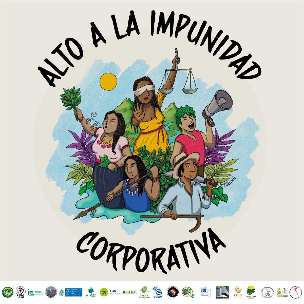 FIAN_Ecuador's tweet photo. 🟢Únete a la campaña #AltoImpunidadCorporativa en #Ecuador 
Queremos posicionar en la opinión pública la importancia del instrumento jurídicamente vinculante internacional que permita sancionar a las empresas cuando cometan abusos de poder y violaciones de #DDHH. https://t.co/6WKoFyUtOQ