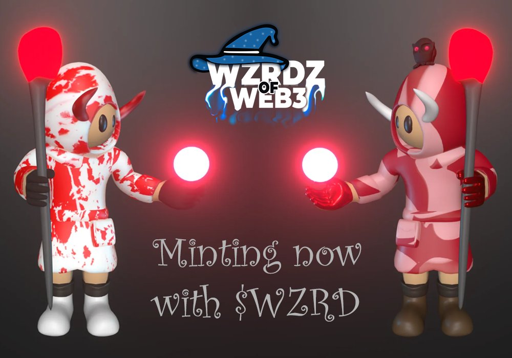 Season 1 of the 3d <a href="/wzrdz_nft/">Wzrdz on SOL</a> is just about halfway minted out, all with our in-house token... $WZRD 🧙‍♂️

Only our genesis Wzrdz produce $WZRD, go pick up a few cheap ones remaining and join the minting fun. 

The Wzrdz multiplayer PvP game will release on PC first this month!!🔥
